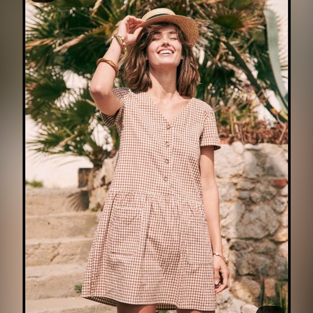 Sezane Lena Gingham Dress